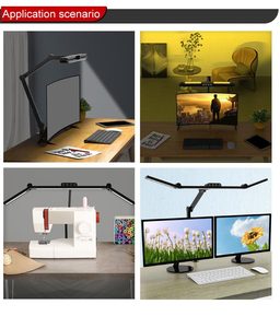 <strong>LED</strong> Table <strong>Lamps</strong> Home Decor Luxury for Study Office Light Eye-Caring Monitor <strong>Lamp</strong> Desk Light <strong>Adjustable</strong> Foldable <strong>Read</strong> Desk <strong>Lamp</strong> - Product Image 4