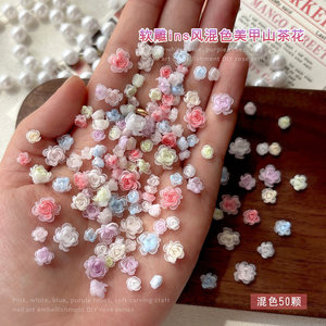 Breloques 3D Fleur de Camélia pour Ongles, Accessoires en Résine Souple Sculptée pour Nail Art DIY, Pinces à Cheveux, Emballage Personnalisé - Product Image 2