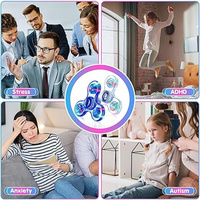 Offre Spéciale fête LED Fidget Spinners allumer sensoriel Fidgets jouets de fête pour les enfants lueur dans le noir jouet pour les prix de classe de fête