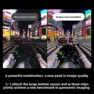 กล้องถ่ายภาพพาโนรามา <span class=keywords><strong>YI</strong></span> Insta360 X5 8K สำหรับกีฬา ถ่ายวิดีโอ 360 องศา VR ปั่นจักรยาน ดำน้ำ บันทึกภาพ ป้องกันการสั่นไหว - Product Image 3