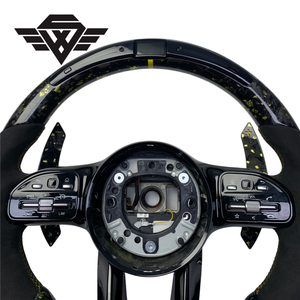 Volant <span class=keywords><strong>sport</strong></span> en cuir et carbone véritable forgé pour Mercedes-Benz 809 W223 W212 Classe C E, modèles à assembler - Product Image 4