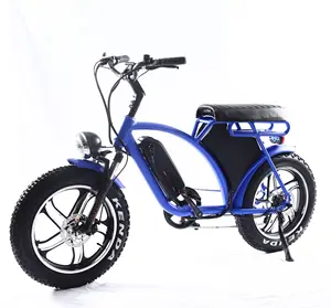 20 Inch All-in-one Wheel Fat Tire Electric Bike Front Suspension 73 Style 48V 1000W Electric City Bike Electric Fat Bike