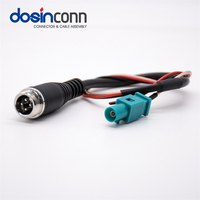 Câble d'assemblage de connecteur de moulage M12 mâle 5 broches vers prise mâle Fakra C pour système de commande de conduite