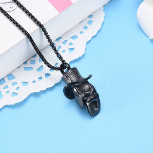 Colgante de calavera de urna de acero inoxidable, joyería de cremación, utilizado para conmemorar a mascotas, gatos y perros/recuerdos humanos con kit de relleno - Product Image 6