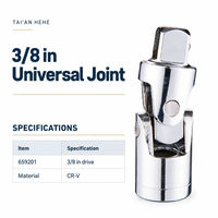 Adaptateur de douille à joint universel 3/8 pouce en acier CR-V pour clé à cliquet, accès angulaire