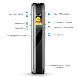 Grabadora de Voz Digital Personalizada de Aleación de Zinc con Pantalla a Color HD, Reducción de Ruido y Activación por Voz, Ideal para Entrevistas y Conferencias - Product Image 1