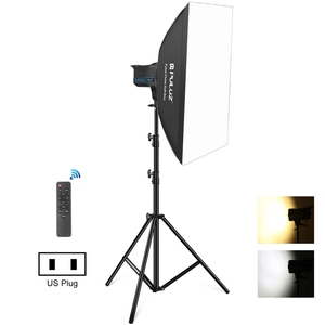 Vente d'usine PULUZ 150W 3200K-5600K Kit de lumière flash stroboscopique pour studio photo avec réflecteur et trépied - Product Image 2