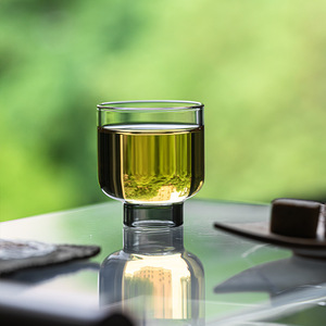 Guanlan Glass <b>Teacup</b> High Borosilicate Heat Resistant Long Footed Transparent Single Cup Tasting Cup Kung Fu Tea Set - Product Image 1