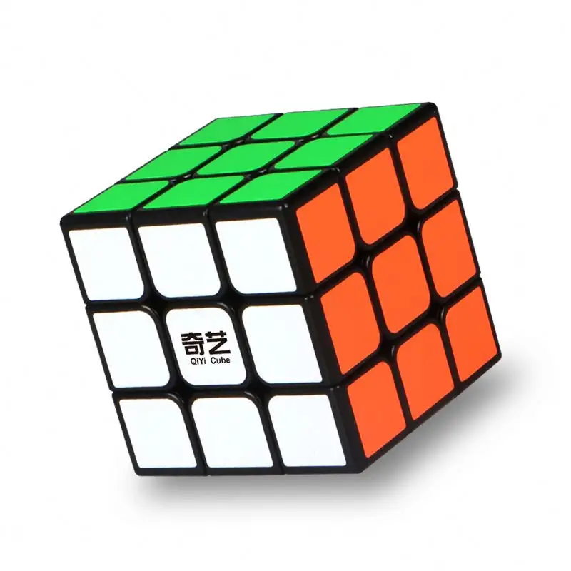 Qiyi <span class=keywords><strong>3X3</strong></span> Speed Cube Smooth Magic Cube Puzzel 6Cm 3X3X3 Kubus Gemakkelijk Draaien anti-Pop Structuur En Duurzaam Zwart Wit Exw