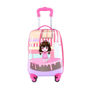 Dessin animé impression coque dure bagages enfants ABS PC 4 roues enfants chariot cas - Product Image 4