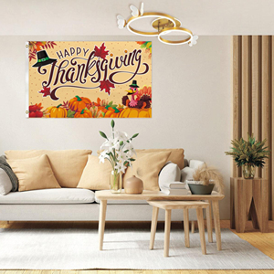 ธงสามเหลี่ยมโพลีเอสเตอร์ขนาดใหญ่ 3x5 ฟุต พิมพ์ลายดิจิทัล สำหรับตกแต่งวันขอบคุณพระเจ้า ขายส่งจากโรงงาน - Product Image 2