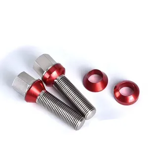 Factory Price OEM Special Custom M6 M10 Titanium Gr2 Gr5 TA2 TC4 Anodized Wheel Bolt LUG BOLT Ball Collar Bolt