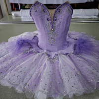 Nouveau tutu de ballet professionnel pour adultes, bleu paon, en spandex/coton, costume de performance