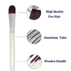 Pinceaux de peinture Yihuale Premium en poils de renard avec manche en bois, forme en forme de fillette, pour aquarelle, huile et acrylique - Product Image 3