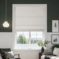 Persianas romanas eléctricas de diseño moderno, cortinas enrollables de tela fáciles de instalar, cortinas romanas