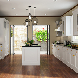 Ensemble de meubles en pvc avec comptoir en quartz, meuble de cuisine moderne en bois massif de <span class=keywords><strong>george</strong></span>, offre spéciale - Product Image 2