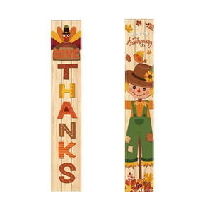Cortina de puerta con diseño de espantapájaros de Acción de Gracias, 30 x 180 cm, pancartas festivas para decoración del hogar - Product Image 1