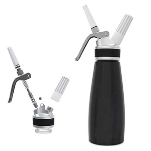 Petit MOQ Distributeur de crème fouettée en alliage d'aluminium de haute qualité 500 ml avec buses en <span class=keywords><strong>plastique</strong></span> <span class=keywords><strong>ou</strong></span> en métal et en caoutchouc - Product Image 6