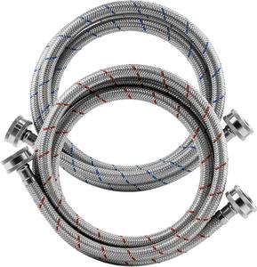 Tuyau d'arrivée d'eau tressé en acier inoxydable 304 haute pression, norme américaine, manuel, 6 pieds, anti-éclatement, pour hôtels et usage extérieur - Product Image 1