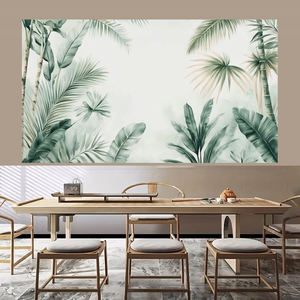Impresión en Lienzo de Arte Mural de Plantas Tropicales Grandes Personalizable, Pintura de Paisaje para Decoración de Sala de Estar, Decoración de Pared Botánica Verde - Product Image 3