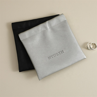Sac en cuir Pu personnalisé avec impression en relief à presser pour rangement de pièces de monnaie bijoux pochette à bijoux en cuir avec aimant de fermeture