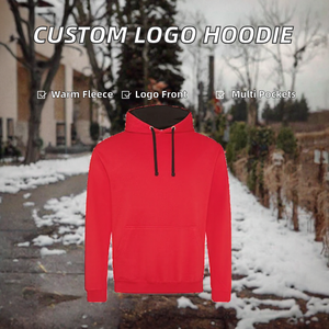 Sweat-shirt à capuche personnalisé avec logo, couleur unie, coupe classique, poche kangourou, vêtement d'hiver - Product Image 2