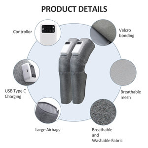Aire pantorrilla y muslo Venta caliente la terapia de calor alivio del dolor vibratorio pie y rodilla compresor almohadilla de masaje máquina con luz roja - Product Image 3