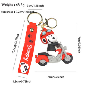 Porte-clés pendentif <span class=keywords><strong>Snoopy</strong></span> des Trois Générations 2026, figurine mignonne de chiot pour couple, cadeau pour sac, vente en gros - Product Image 5
