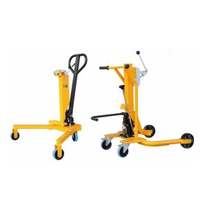 Chariot à fûts semi-électrique en acier personnalisé en usine, capacité <span class=keywords><strong>de</strong></span> charge <span class=keywords><strong>de</strong></span> 250 kg, 350 kg, 400 kg, pour le déplacement des fûts - Product Image 1
