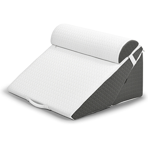 Coussin triangulaire moderne réglable avec soutien en mousse à mémoire de forme demi-lune <span class=keywords><strong>pour</strong></span> le reflux acide, l'ERG, le ronflement et la relaxation – Solide - Product Image 1