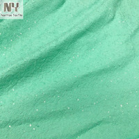 Chaussures pour filles Nanyee Textile Fashion, en tissu extensible brodé de sequins brillants, couleur vert aqua menthe, taille mini, couvrance totale, respectueuses de l'environnement