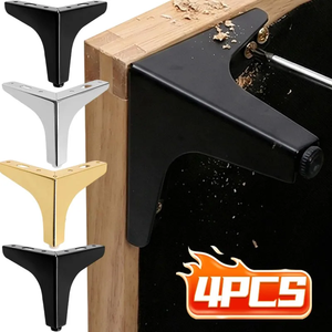 Pieds de Meuble en Métal de Remplacement – Pieds en Acier Doré, Noir, Argent pour Canapé, Table, Armoire, Meuble TV – Supports de Quincaillerie DIY - Product Image 4