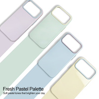Coque de téléphone en TPU souple effet gel brillant, couleur pastel bonbon, 1,5 mm, fine et antichoc, en stock pour iPhone 17 16 15 Pro Max