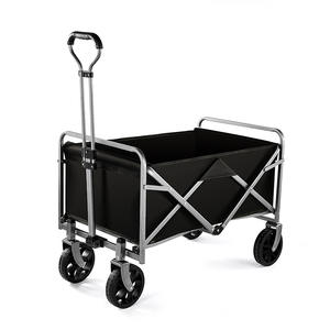 Chariot de camping pliable à 4 roues en acier, capacité 150 kg, couleur argent, pour usage extérieur - Product Image 2