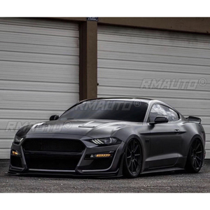 GT500 Style Car Front Bumper Corner Spoiler Winglet <b>Splitters</b> for Ford Mustang 2015-2021 Matte Black Modified W AMPP - Product Image 4