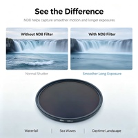 Filtre ND d'usine OEM pour appareil photo, densité neutre ND2/ND4/ND8/ND16/ND32/ND64/ND500/ND1000, 52mm 49-82mm, verre et aluminium