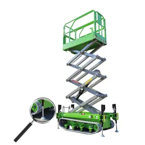 6m Rough Terrain Tracked Small Scissor Lift Electric Aerial Working Man Lift Crawler Platform Lift