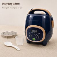 Cuisinière à riz électrique intelligente mini portable avec cuve intérieure antiadhésive, capacité de 1,8 L, puissance de 350 W, fonction vapeur