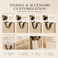 Sac en papier de luxe SHINY 300GSM résistant avec ruban haut de gamme pour emballage de bijoux haut de gamme