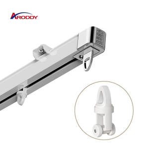 ARODDY Système de <span class=keywords><strong>rail</strong></span> de <span class=keywords><strong>rideau</strong></span> en aluminium de qualité commerciale, écologique, 306 cm, pour la maison, rails de <span class=keywords><strong>rideau</strong></span> invisibles - Product Image 1