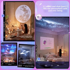 Proyector de estrellas LED OHTC E25, luz nocturna Galaxy con temporizador para decoración de habitación de niños, cama, cuerpo ABS alimentado por batería - Product Image 4