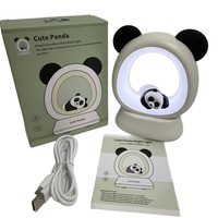 Nouvelle lampe de nuit LED Panda rechargeable, commande par bouton, design moderne minimaliste, intensité réglable, 3 modes de couleur, lampe de bureau Panda mignonne