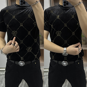 เสื้อยืดแขนสั้นผ้าฝ้าย กางเกงขาสั้นฤดูร้อน เสื้อผ้าผู้ชาย เสื้อยืดสำหรับผู้ชาย - Product Image 3