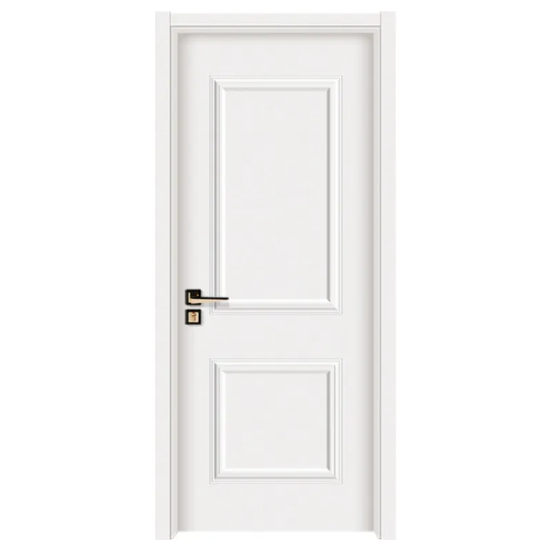 Puerta interior de madera para puerta de tablero de melamina precolgada blanca de núcleo sólido insonorizada