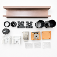 Kit de Herrajes para Persianas Venecianas de Madera: Riel Superior, Riel Inferior, Mecanismo de Inclinación, Soportes de Embrague, Tapas Finales, Clips para Cinta de Escalera, Juego de Accesorios