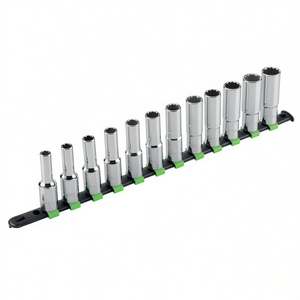 <b>Socket</b> Set <b>12</b> Pc Metric 6 <b>Point</b> Chrome Vanadium Steel Automotive Repair Tools - Product Image 2