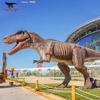 Modèle de dinosaure animatronique T-Rex, sculpture de Tyrannosaure, équipement interactif pour centre commercial et parc à thème sur le thème des dinosaures jurassiques