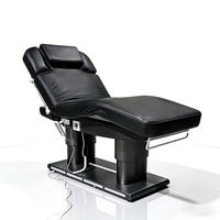 Table de massage électrique moderne de luxe pour salon de beauté, 4 moteurs, inclinable, incurvée, avec éclairage, pour soins cosmétiques et extensions de cils