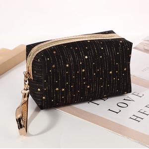 Nuovo stile doratura stelle Make up borse impermeabili Glitter custodia cosmetica grande capacità borse da viaggio con fascia in vita borsa a mano - Product Image 5