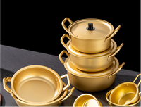 Pot de nouilles instantanées à double poignée de luxe de style coréen, 30 pièces/carton de 14cm, pour soupe, réchaud à gaz, bol à ramen